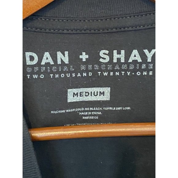 Dan + Shay Concert T-Shirt 2021 The Arena Tour Black Short Sleeve Size M - Picture 4 of 5